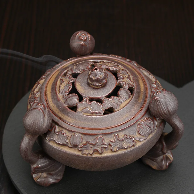 S благоприятный лотоса церемониальный держатель катушки украшение дома два