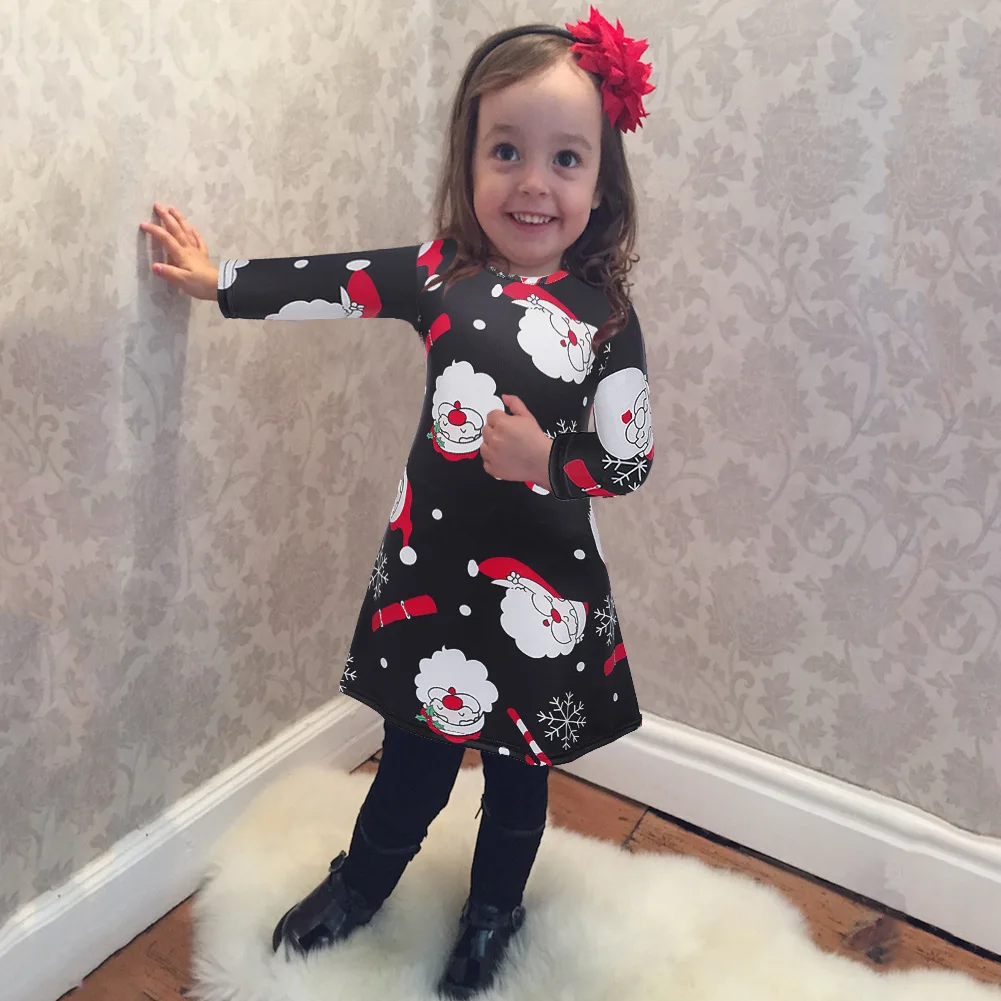 Winter Butterfly Princess Dress for Girls | Unicorn Print | Christmas Party Dress | Children's Kids Girls Autumn Dresses image 3