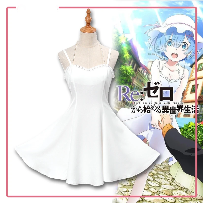 Белое платье для косплея Ram Rem из аниме RE: ZERO Start Life in other World| |