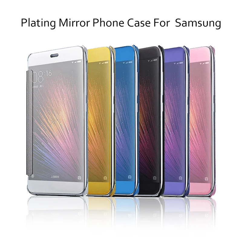 Чехол для Samsung Galaxy A9 Pro покрытие зеркало Filp Обложка A9100 Роскошные полная защита