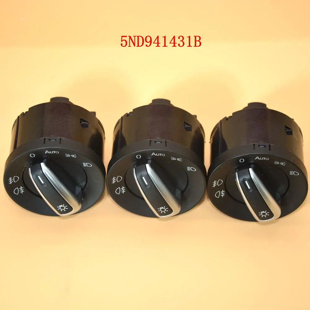 3 шт. для Golf 5 6 MK5 MK6 OEM хромированный переключатель фар с автоматическим 5ND941431BXSH 5ND