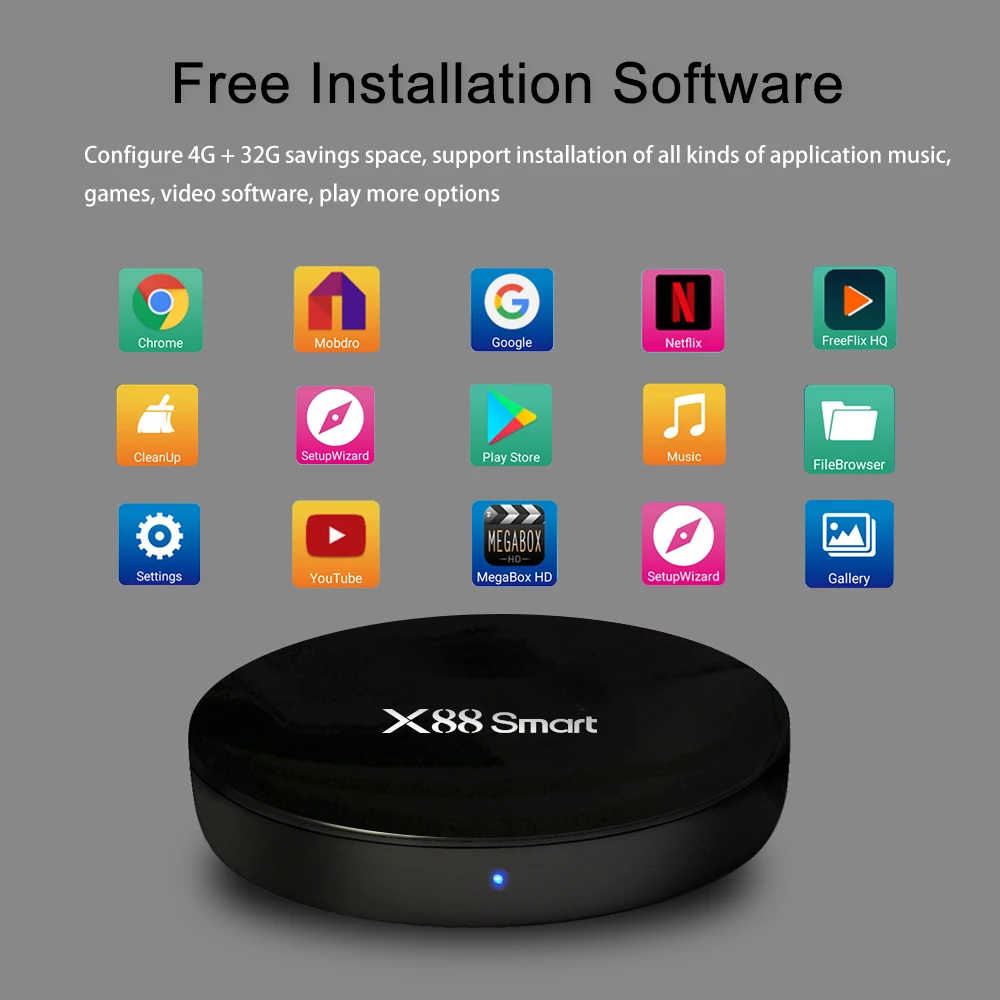 Android 9 0 4 ядра г 32 Декодер каналов кабельного телевидения X88 Smart Mini RK3328 Wifi