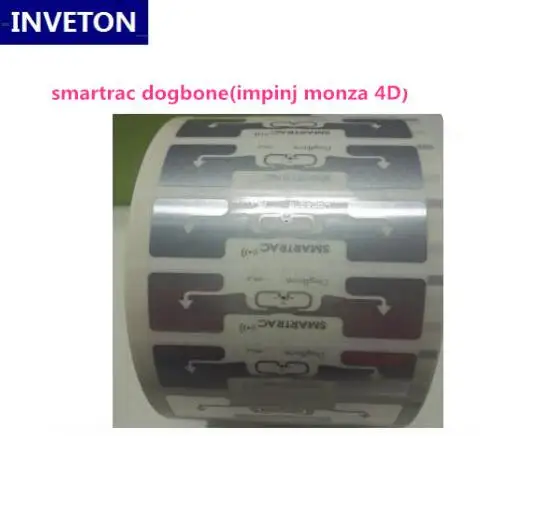smartrac dogbone UHF RFID тег EPC 6C стикер Alien 9654 влажная инкрустация 915mhz868mhz860-960MHZ Higgs3 100 шт клей пассивный RFID этикетка - Цвет: smartrac dogbone