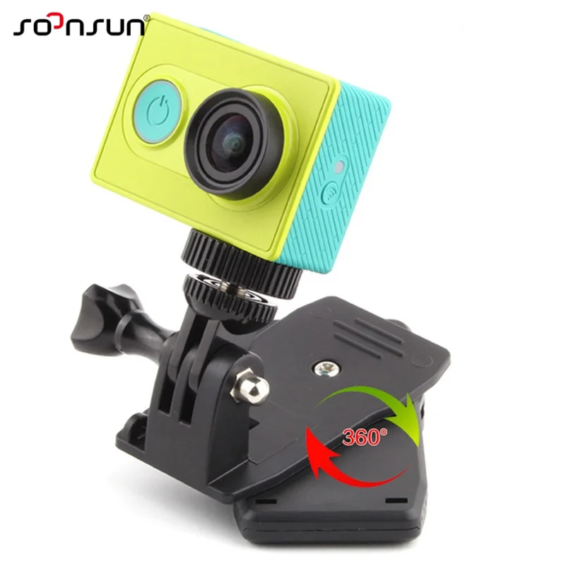 SOONSUN 360 дюймовый вращающийся рюкзак с быстрым зажимом крепление клипов для GoPro Hero 2