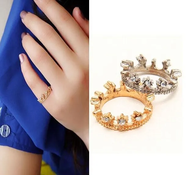 Новинка модное кольцо со вспышкой и короной ювелирные изделия блестящее