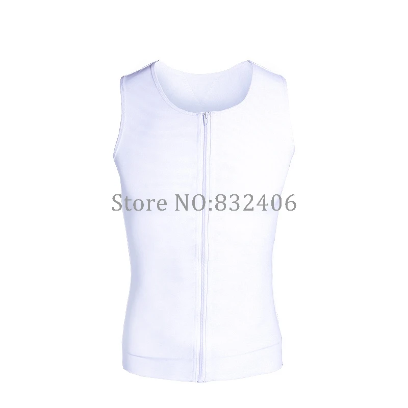 

New Abdomen Slimming Waist Trimmer Zipper Tank Top Chest Shaper Men chest Gynecomastia Shapewear Compression Body Shapers