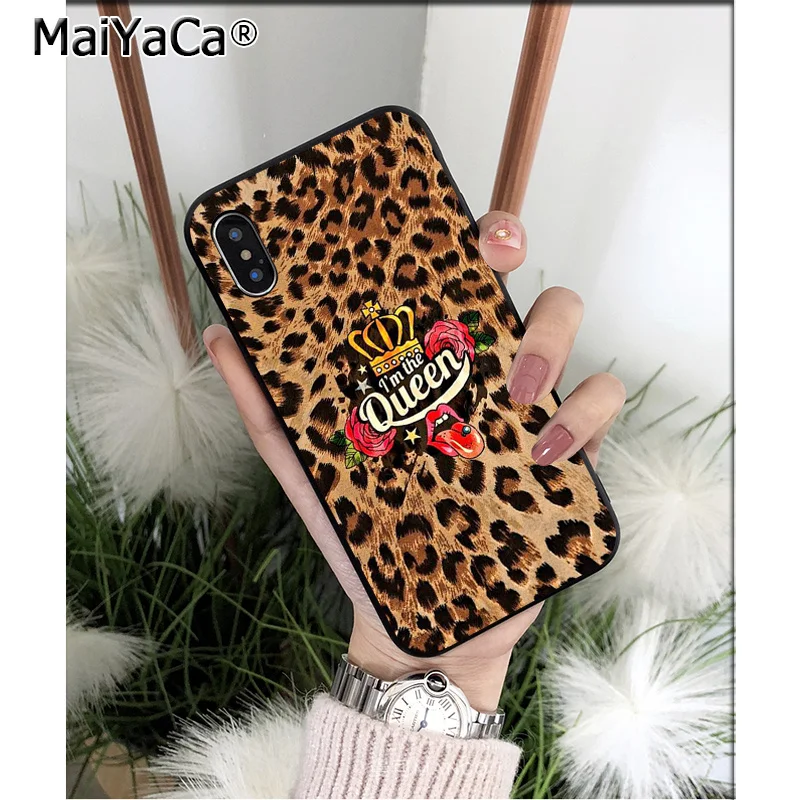 MaiYaCa сексуальный леопардовый принт высококачественный чехол для телефона iPhone X XS
