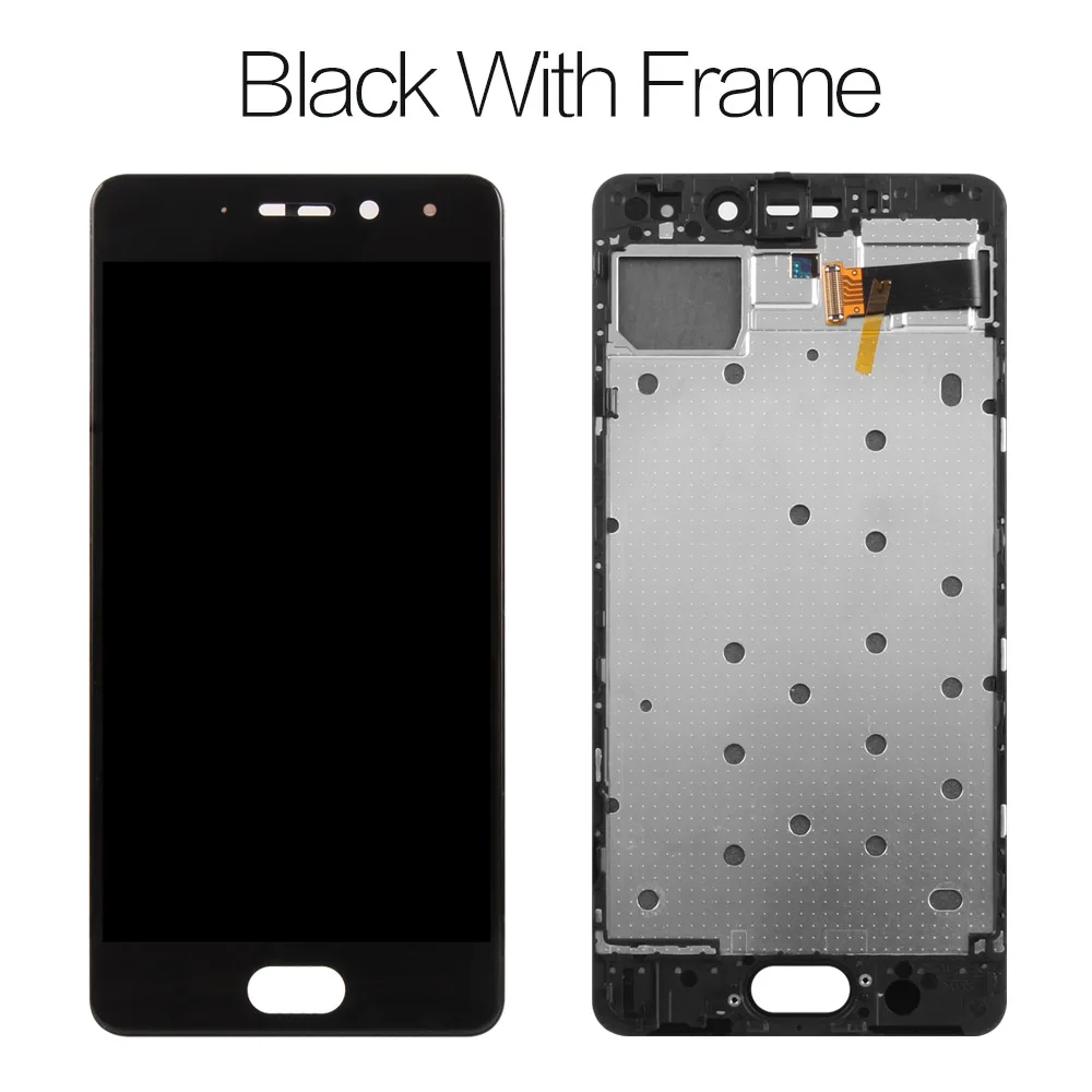 5,7 ''2560x1440 супер AMOLED lcd для MEIZU Pro 7 Plus дисплей сенсорный экран Pro7 Plus дигитайзер с рамкой запасные части - Цвет: Black with Frame