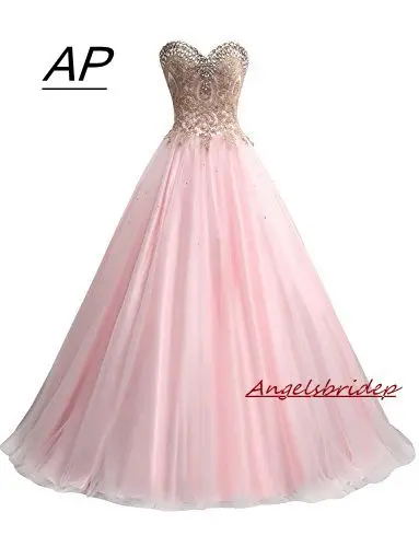 ANGELSBRIDEP пышное платье модное платье с вышивкой 15 Anos длина до пола милое 16 дебютантное платье с роскошными кристаллами