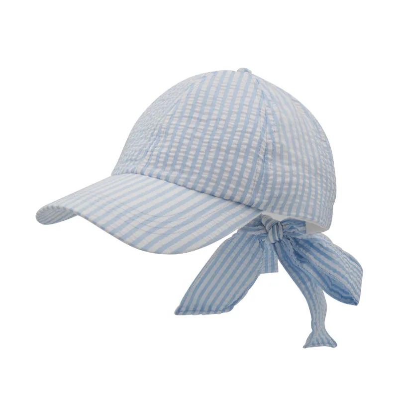 Летняя бейсболка новая хлопковая женская шляпа Молодежная Полосатая Вышивка