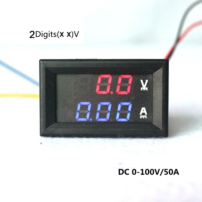 4 шт./лот DC 0 100 V/50A цифровой амперметр вольтметр 2 в 1 Цифровой усилитель напряжения