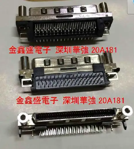 Фото Японские электронные разъемы Hond SCSI68P с углом изгиба 90 градусов, тип VHDCI68P HDRA-E68LFDT. №1