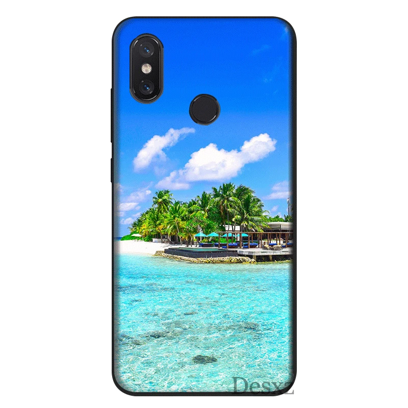 Силиконовый чехол Desxz для мобильного телефона Xiaomi Mi MAX 3 6 8 9 F1 A1 A2 5X 6X Lite пляжная