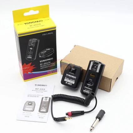Yongnuo RF602N RF602TX RF 602RX YN602 беспроводной пульт дистанционного триггера вспышки трансимиттер приемник комплект для Nikon D90 D7000 D3100 D5100 - Цвет: RF602N 2 in 1 KIT