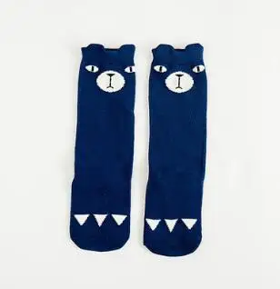 Blue bear Детские носки, детские гольфы для девочек в южнокорейском стиле с рисунком Тоторо, детские носки для малышей, хлопковые желтые носки с изображением уток - Цвет: Blue bear