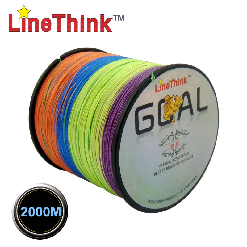 Фото 2000 м LineThink бренд цели самого лучшего качества, многонитеевая, 100% PE 4X плетеная рыболовная леска из ПЭ рыболовная оплетка Бесплатная доставка №3