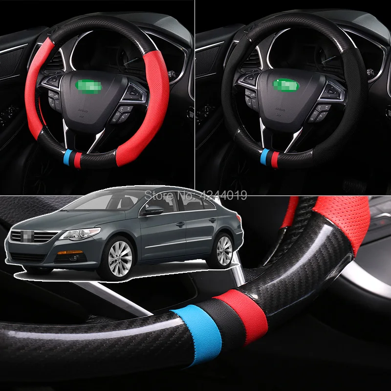 

Чехол на руль для Mazda, нескользящий чехол из углеродного волокна, диаметром 6, 38 см, спортивные аксессуары для автомобиля