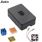 Чехол для Raspberry Pi 3 с вентилятором, чехол для Raspberry Pi 3 B plus Raspberry Pi 3 Model B + Plus PI 2 с охлаждающим вентилятором, алюминиевый радиатор