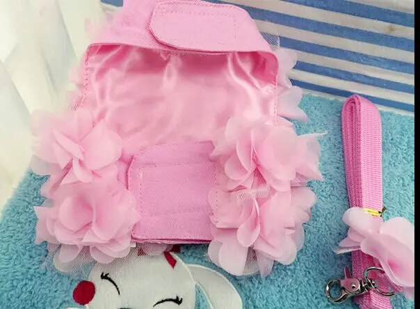 Шлейка для собак D61 поводки питомцев мягкая дышащая регулируемая в цветочек