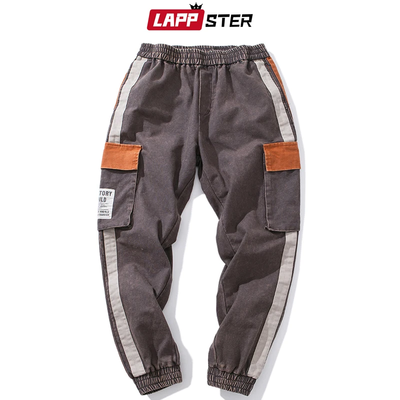 Мужские лоскутные брюки LAPPSTER мешковатые для бега в стиле хип хоп 2020|Повседневные