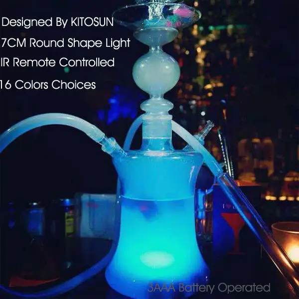 

(12 Pieces/Lot) 100% Waterproof RGB Submersible LED Light 3AAA Battery Operated Under Vase Light Remote Controlled LED Light