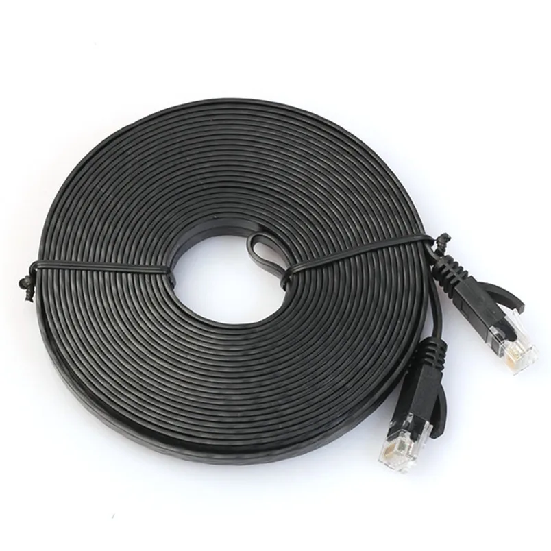 Надежный Плоский Cat6 сетевой Ethernet Патч-Кабель модем маршрутизатор RJ45 для