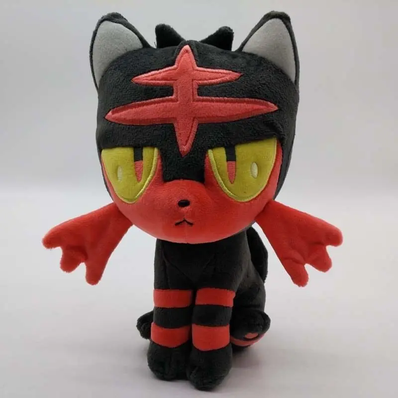 Peluche aut&eacute;ntico de Pokemon Center Litten para ni&ntilde;os, mu&ntilde;eco de juguete de peluche, regalo para ni&ntilde;os-0