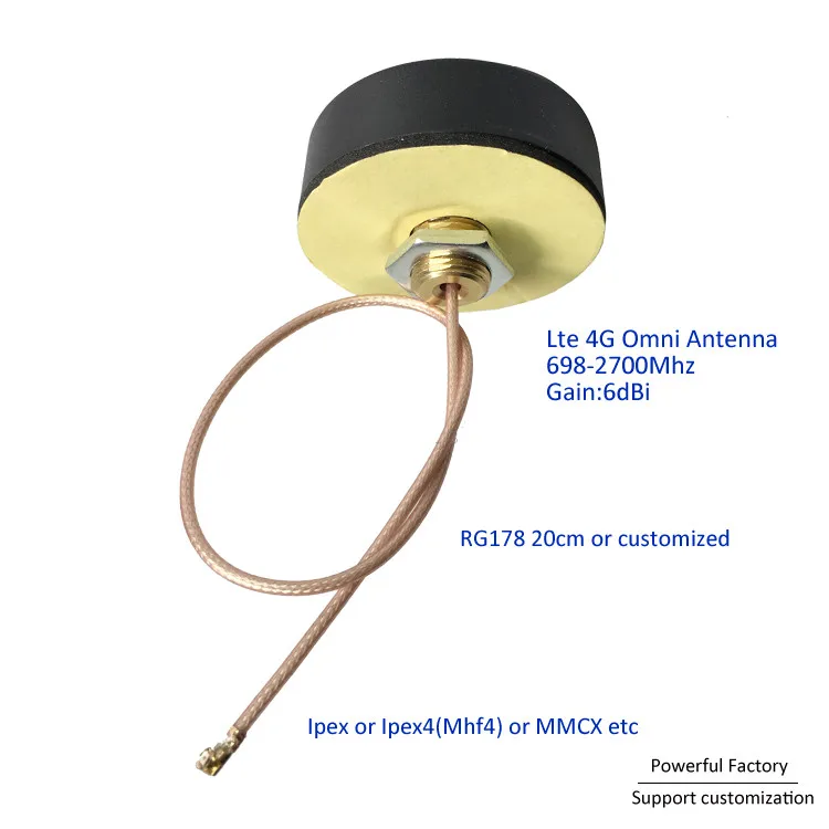 Lte 4g антенна 698-2700 МГц 2,4 г wifi gsm винт 6dBi всенаправленная комнатная антенна RG178 кабель 20 см Фидер IPEX Разъем 1 шт