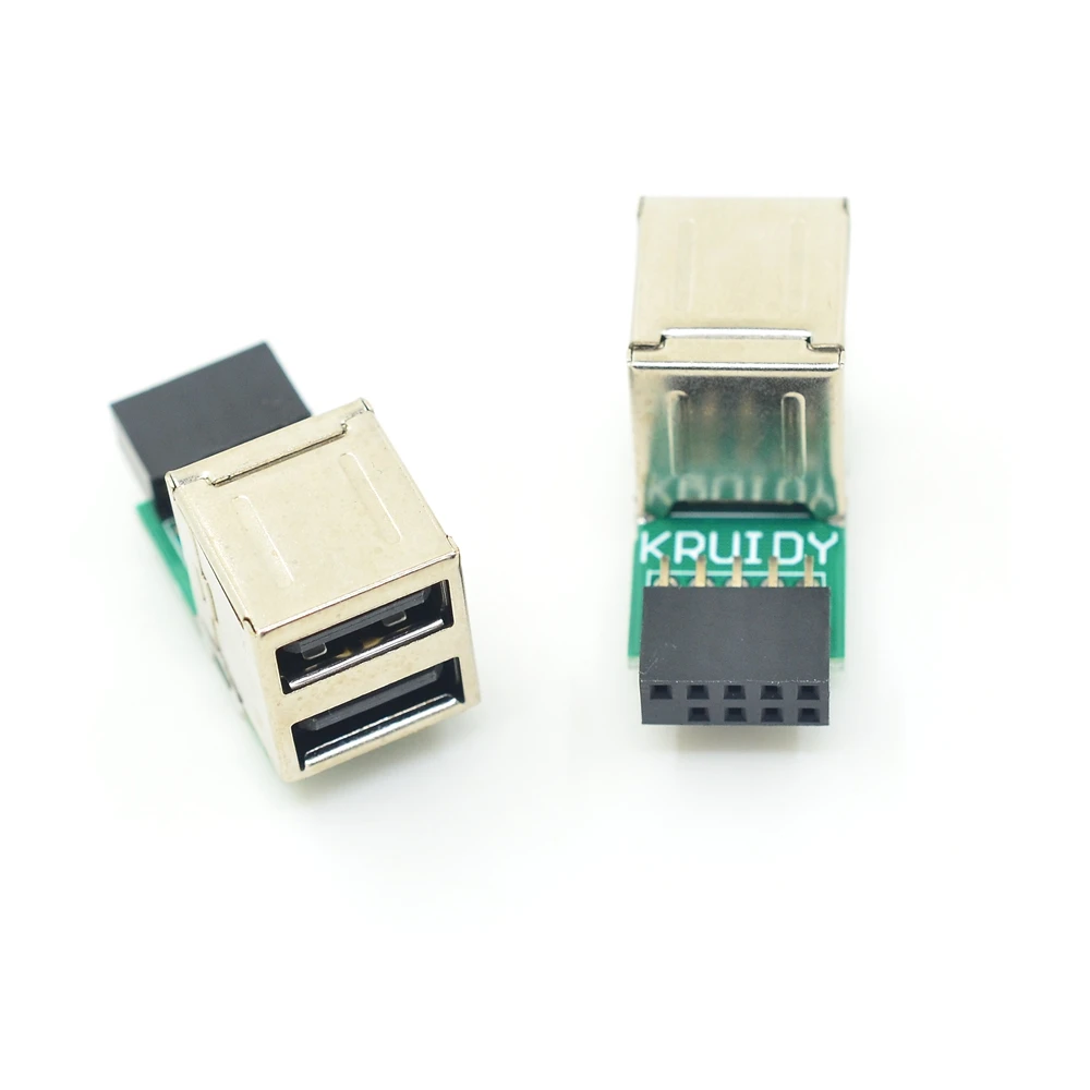 USB 2 0 9Pin гнездо к двойному портам адаптер конвертер Материнская плата PCB