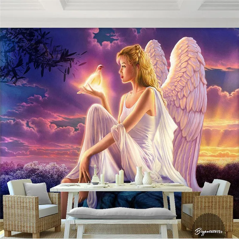 Пользовательские фото обои Роскошные качества HD Dream World голубь мира ангел