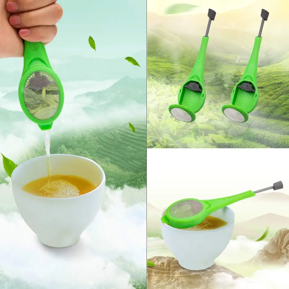 Встроенный Плунжер для заварки чая, здоровый интенсивный вкус, многоразовый пакетик для чая, пластиковый ситечко для чая и кофе, измерительный вихревой крутой перемешивание и пресс