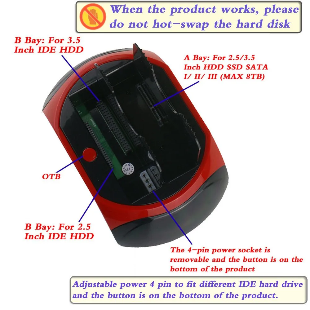 IDE/SATA двойной все в 1 Hd док станция для жесткого диска Hdd 2 5 3 считывания кодов Usb 0 ЕС