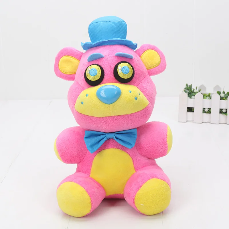 5 шт./лот 25 см FNAF плюшевая игрушка Foxy blacklight Freddy неоновая Плюшевая Кукла Детская