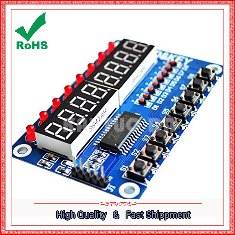 Панель TM1638 кнопочного светодиодного дисплея (8 цифр светодиодов)|board module|board boardboard