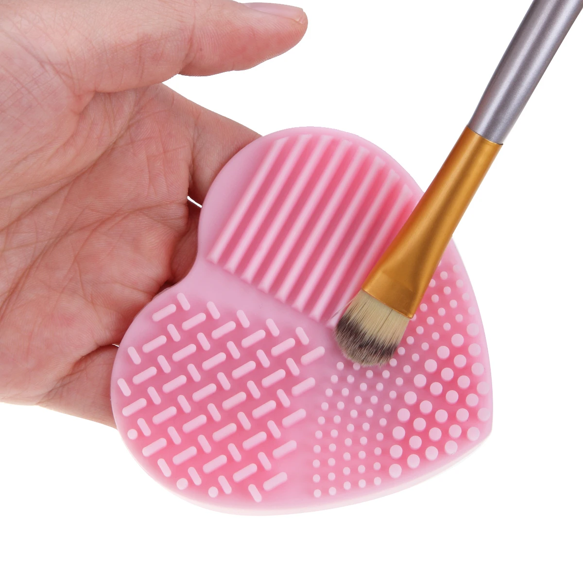 Сердце Форма Профессиональные кисти для макияжа очиститель силикона перчатки