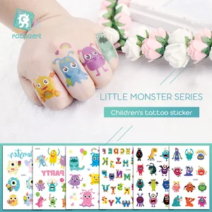Rocooart детская Татуировка маленький монстр поддельные татуировки детские подарки временные татуировки наклейки мультфильм Tatuagem вечерние Tatuaje Flash Taty