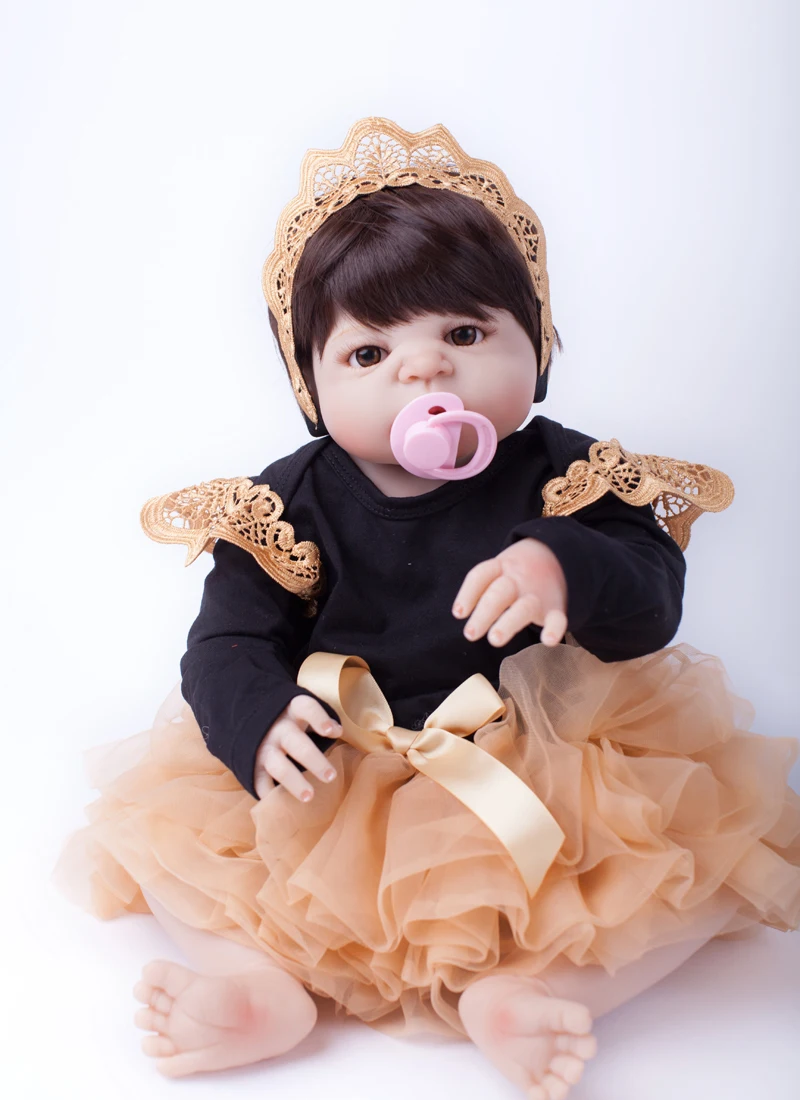 55 см всего тела силиконовые перерожденные куклы игрушки Реалистичные Baby реборн