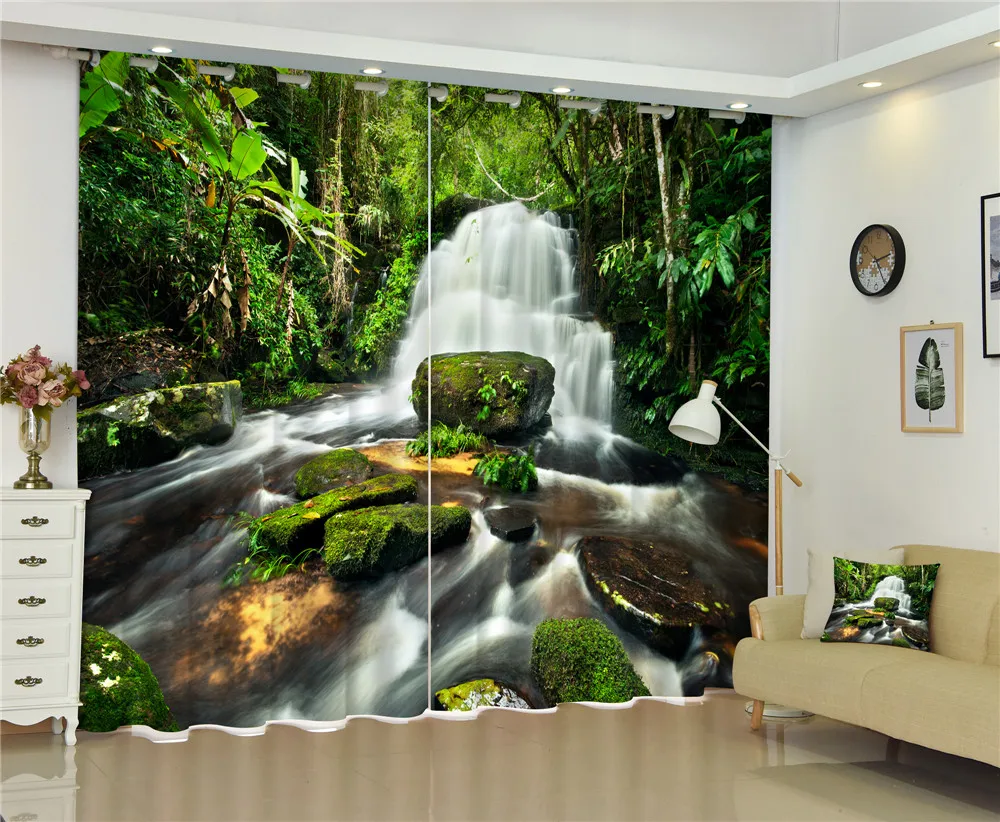 

Customized Scenery print 3D Blackout Curtain Living Room office Bedroom House Window Curtains Drapes Rideaux Cortinas pillowcase