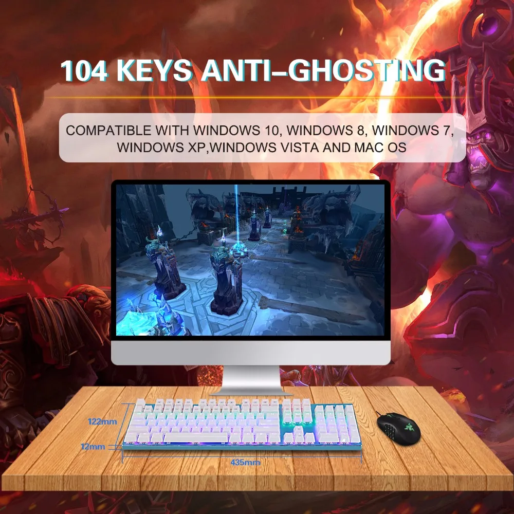 Z 88 механическая клавиатура с белыми кристаллами 104 клавиш игровая Outemu Clicky
