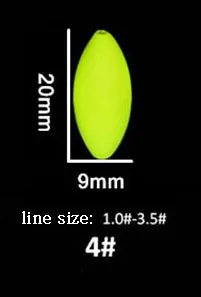 size 4 orange 30 шт. флуоресцентный поплавок для рыбалки 7 звезд 6 в 1, оливковый поплавок, рыболовные снасти, аксессуары для ночной рыбалки A189 - Цвет: size 4 orange