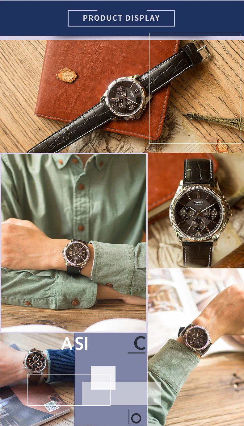 Casio Часы Указатель серии кварцевые мужские часы MTP-1375L-1A