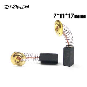 ZtDpLsd 2 шт.лот 7x11x17 мм Миниатюрная дрель, электрическая шлифовальная машина, сменные угольные щетки, запасные части для электрического вращающегося инструмента