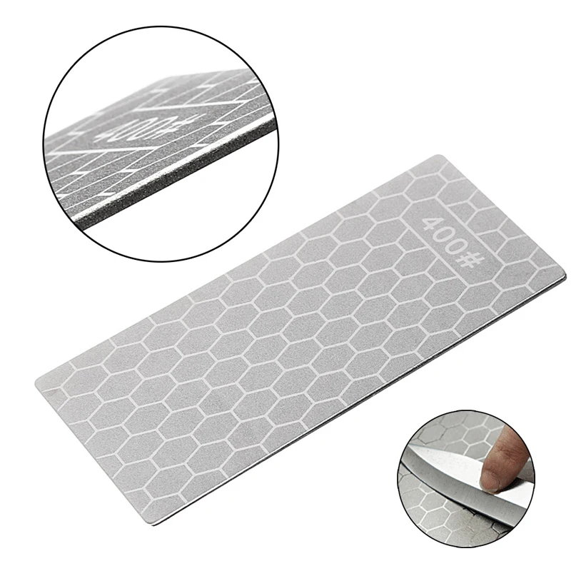 

Double Dual Sided Sharpener Diamond Knife Sharpening Stone Whetstone 400# 1000#