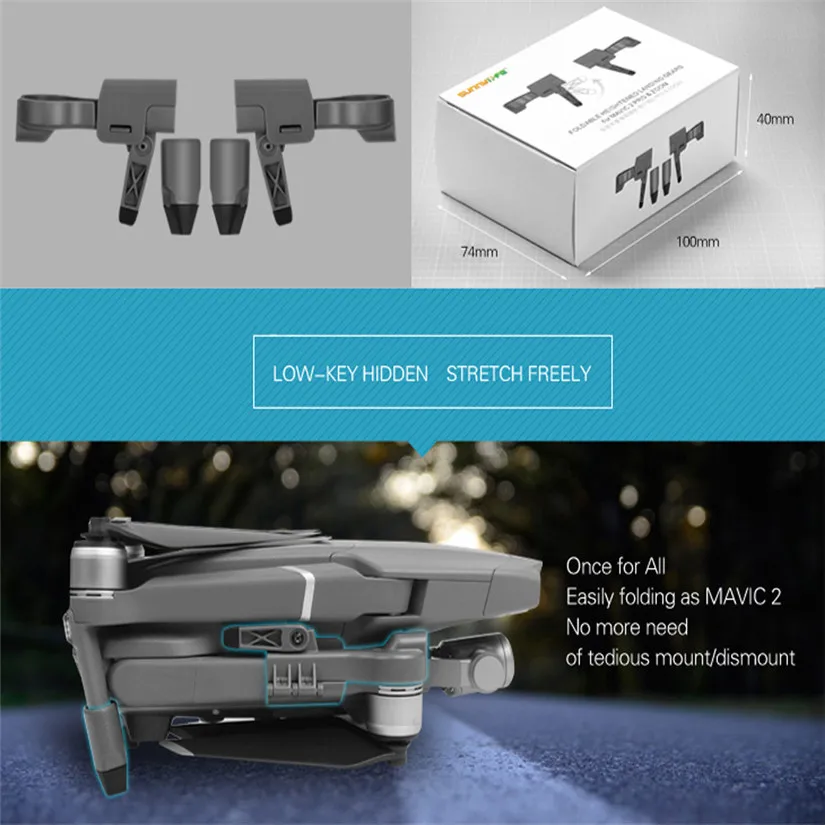 HIPERDEAL аксессуары для DJI Mavic 2 Pro & Zoom посадочные шестерни стояки противоскользящие