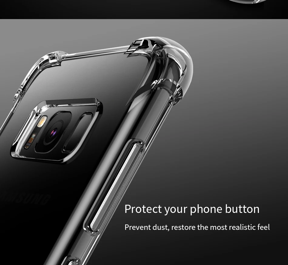 BRCSBOW противоударный бампер прозрачный силиконовый чехол для телефона Samsung Galaxy S8 S9