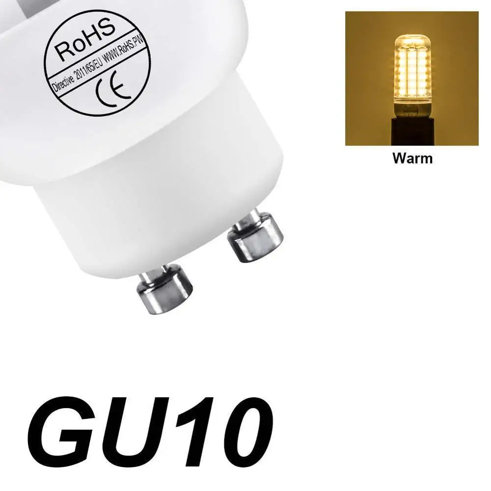GU10 Warm White 220В GU10 Светодиодная лампа E14 Led светильник в форме свечи лампа E27 кукурузная лампа G9 Led 3 Вт 5 Вт 7 Вт 9 Вт 12 Вт 15 Вт Bombilla B22 люстра светильник ing 220В - Испускаемый цвет: GU10 Warm White