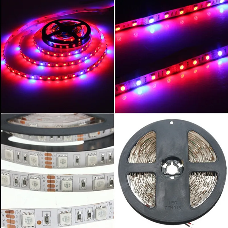 Светодиодная гибкая лента 5050 для выращивания растений 12 в пост. Тока красный