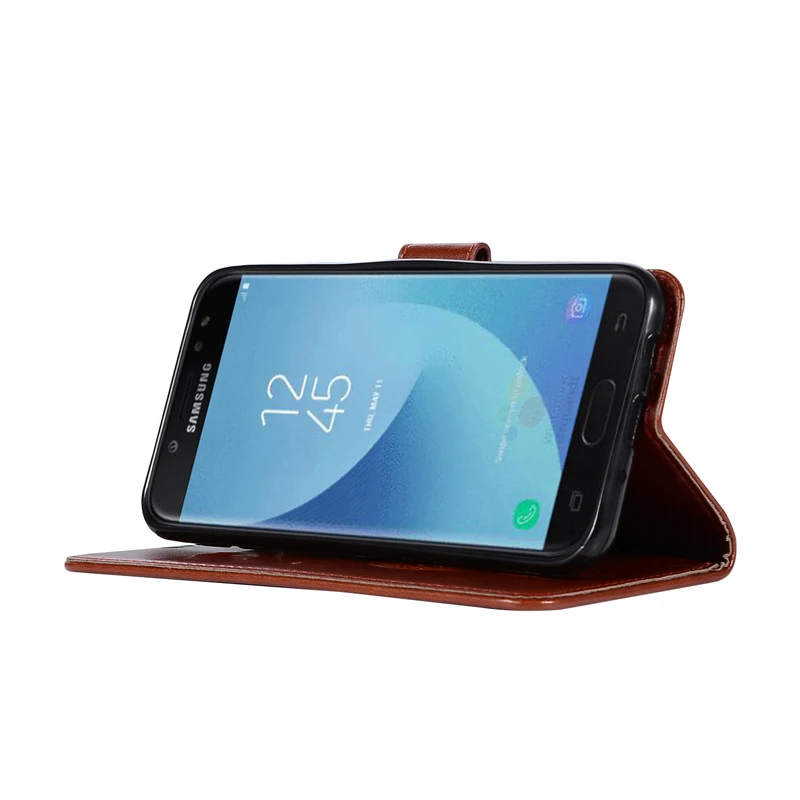 Кожаный чехол-книжка с отделением для карт Samsung Galaxy J730 J7 Pro SM J730G J730F J730H J730Y J730GM J730FM