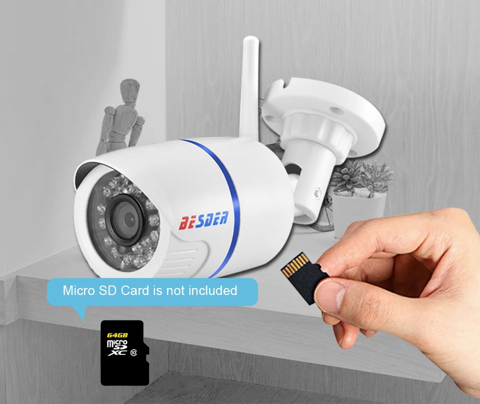 Беспроводная ip-камера besder P2P ONVIF со слотом для SD карты, наружная 1080P электронная почта, оповещение, обнаружение движения, CCTV камера наблюдения, IP Wifi