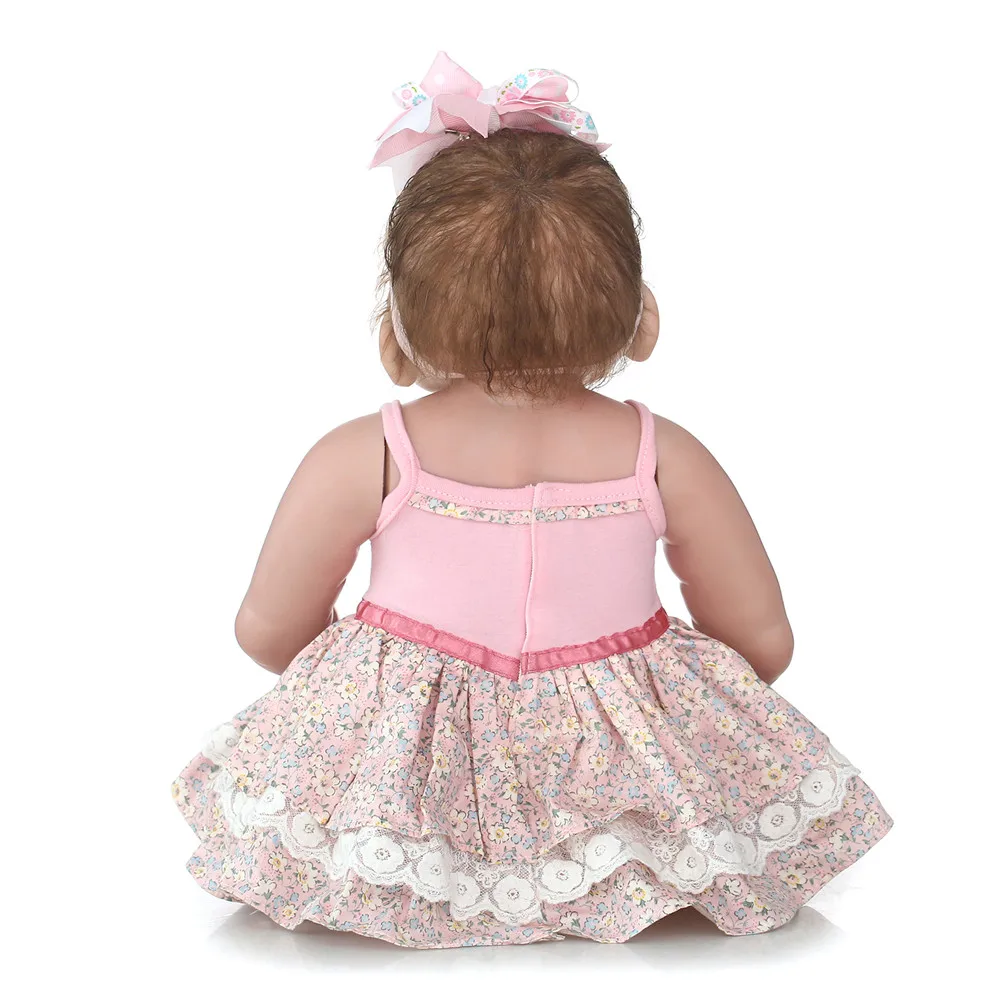 Кукла NPK cameron awake reborn babies girll 23 дюйма полностью силиконовая кукла для маленьких
